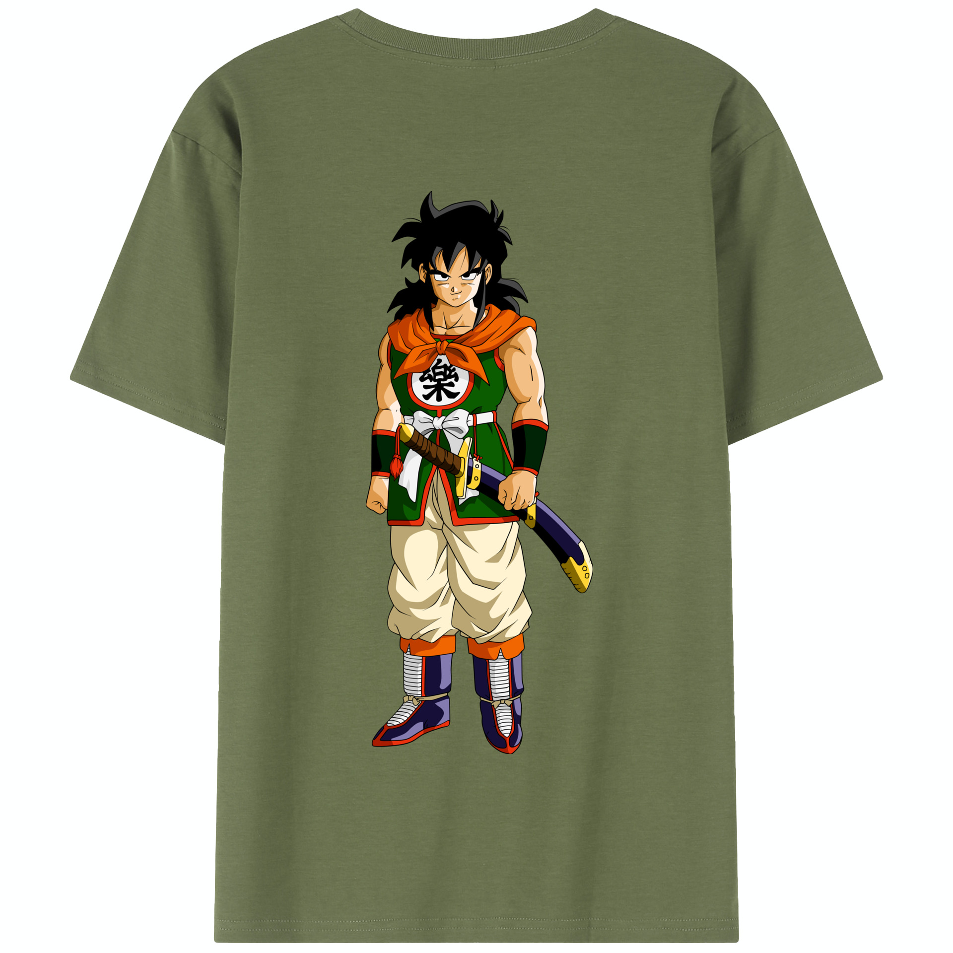 （画像用） ドラゴンボール ヤムチャ DRAGON BALL Yamcha 綿100％半袖Tシャツ（背面プリント）